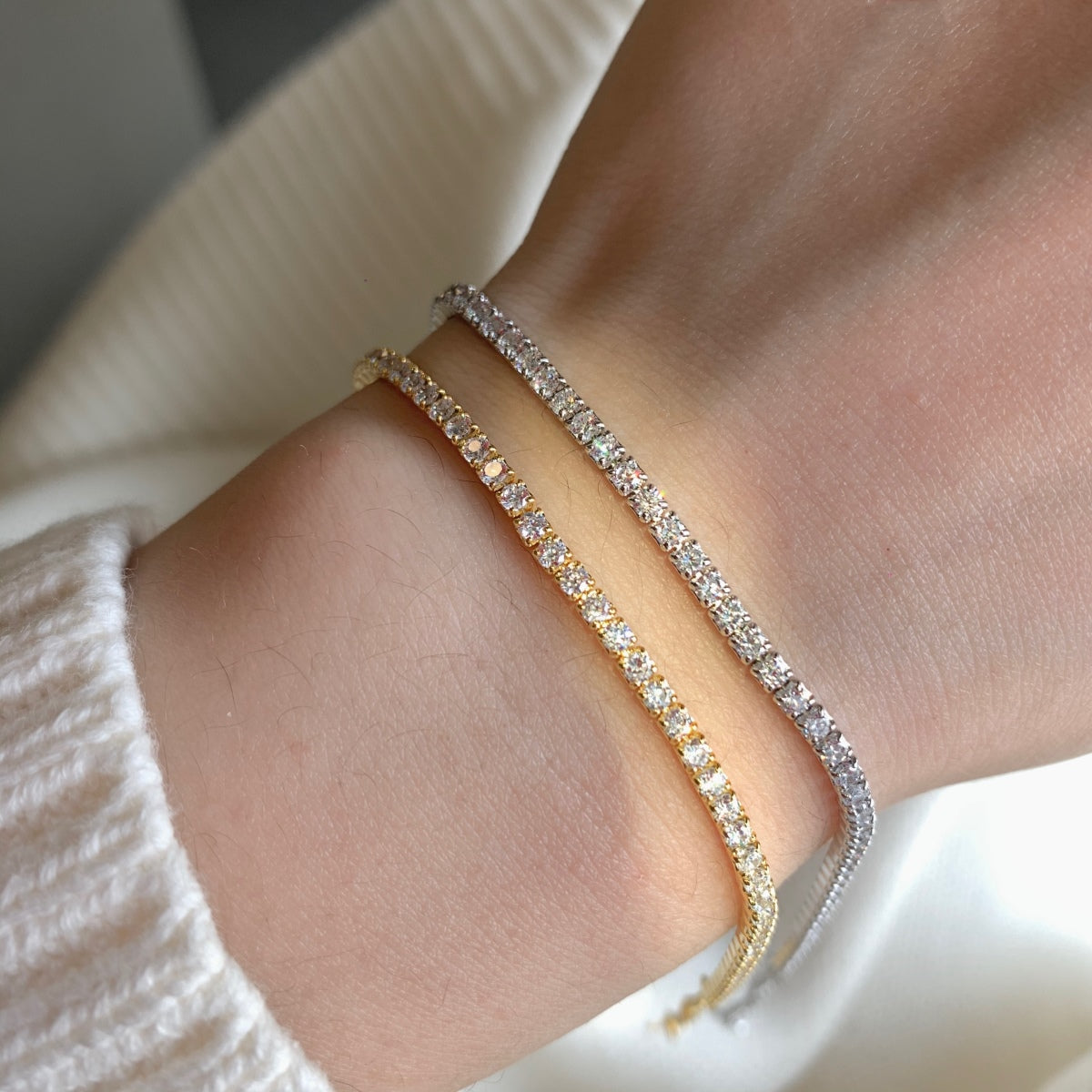 [Kincade Jewelry] Bracelet tennis taille princesse brillant et éclatant