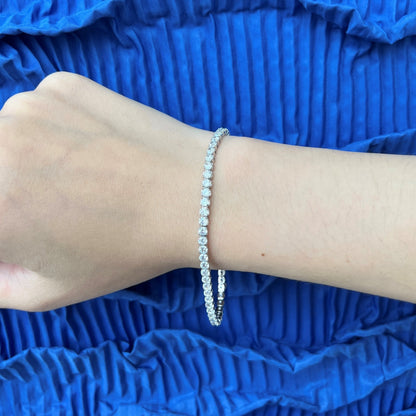 [Kincade Jewelrys] Bracelet quotidien scintillant à taille ronde