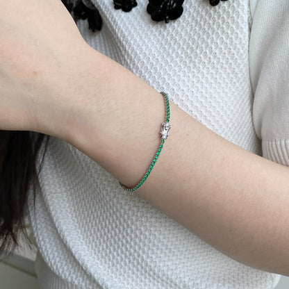 [Kincade Jewelrys] Bracelet quotidien éblouissant à coupe ronde colorée