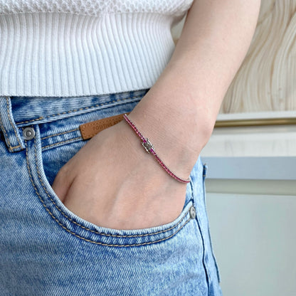 [Kincade Jewelrys] Bracelet quotidien éblouissant à coupe ronde colorée
