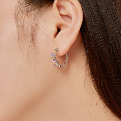 [Kincade Jewelry] Boucles d'oreilles éblouissantes et colorées en émeraude taille quotidienne