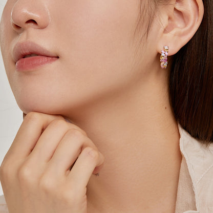 [Kincade Jewelry] Boucles d'oreilles éblouissantes et colorées en émeraude taille quotidienne