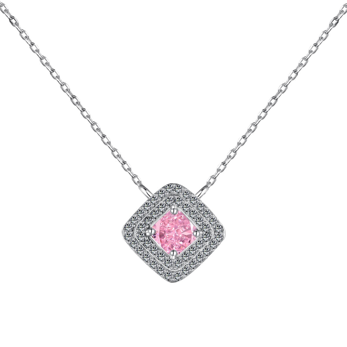 [Kincade Jewelrys] Collier scintillant en taille Asscher