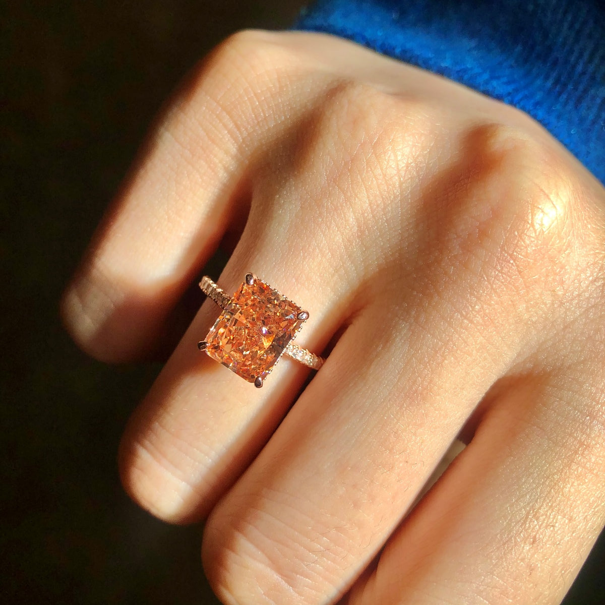 [Kincade Jewelry] Bague de fiançailles luxueuse de 4,0 carats