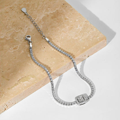 [Kincade Jewelry] Bracelet de banquet luxueux et éblouissant de forme carrée