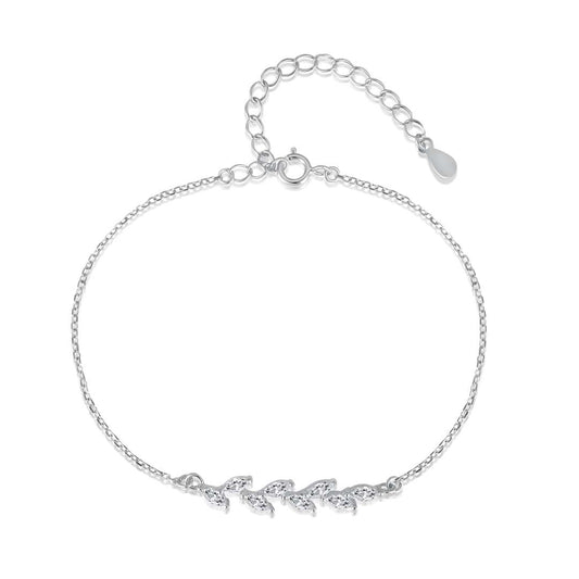 [Joyería Kincade] Elegante pulsera con forma de hojas de trigo