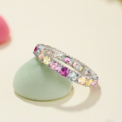 [Kincade Jewelry] Bague tennis ronde brillante et éblouissante