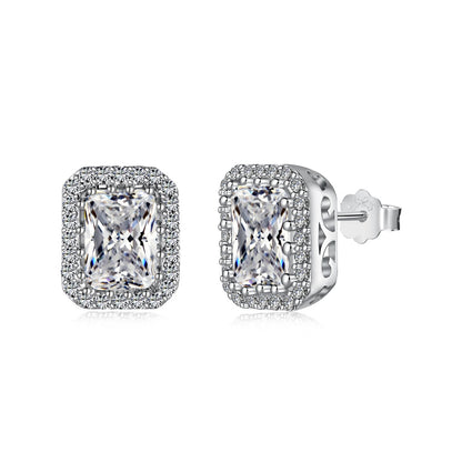 [Kincade Jewelry] Boucles d'oreilles luxueuses et délicates taille émeraude de 1,0 carat