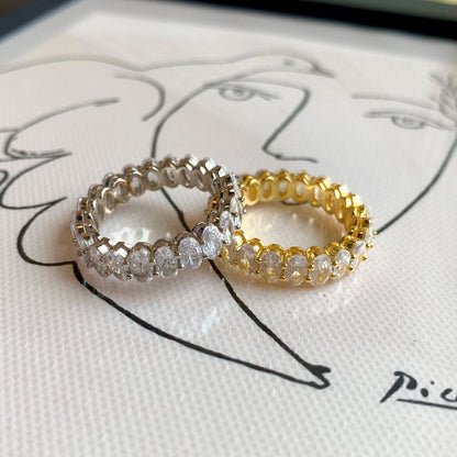 [Bijoux Kincade] Bague tennis ovale ornée