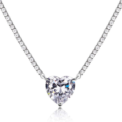 [Kincade Jewelrys] Collier tennis polyvalent et coloré en forme de cœur de 8,0 carats