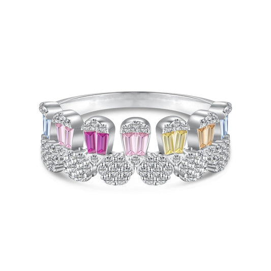 [Kincade Jewelrys] Hermoso anillo diario con corte radiante