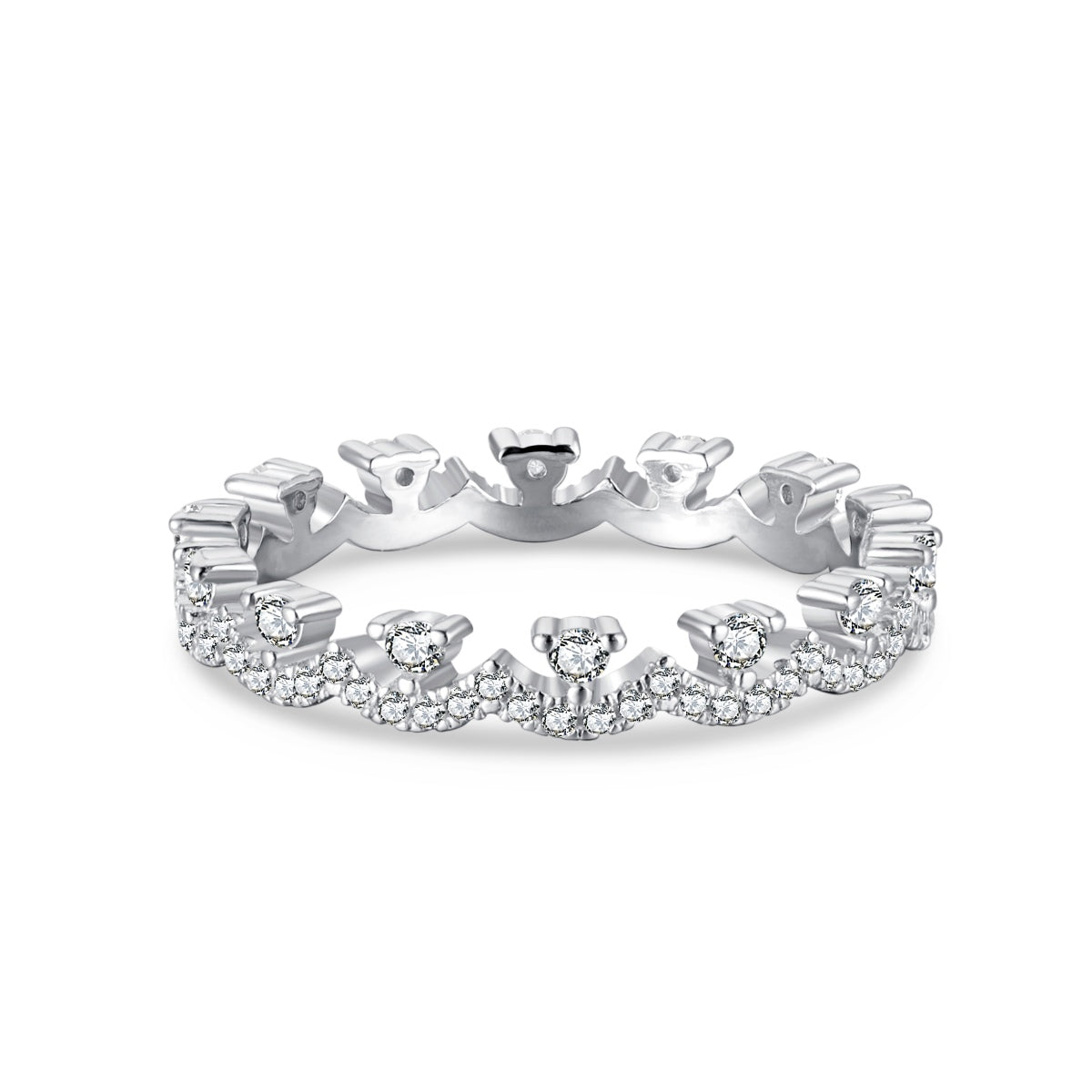[Kincade Jewelrys] Bague de fête élégante et resplendissante de forme ronde