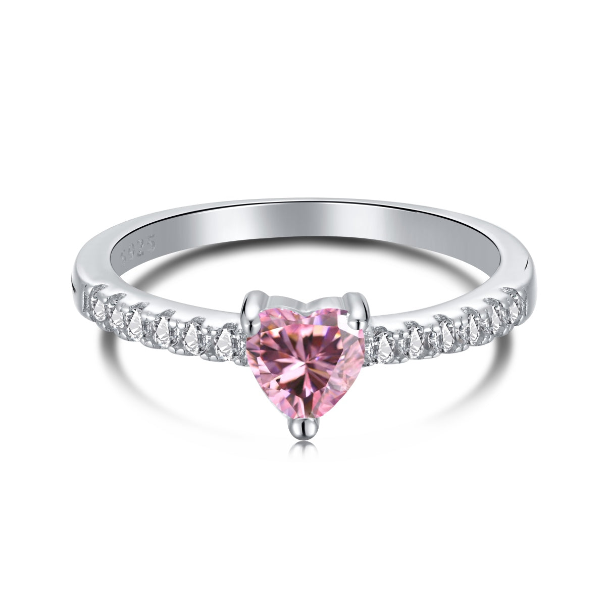 [Kincade Jewelrys] Bague d'amour en forme de cœur de 0,5 carat, charmante et éternelle