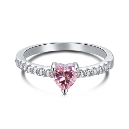 [Kincade Jewelrys] Bague d'amour en forme de cœur de 0,5 carat, charmante et éternelle