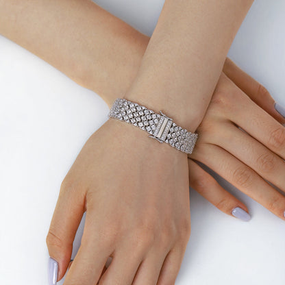[Kincade Jewelrys] Bracelet de fête élégant et orné de coupe ronde