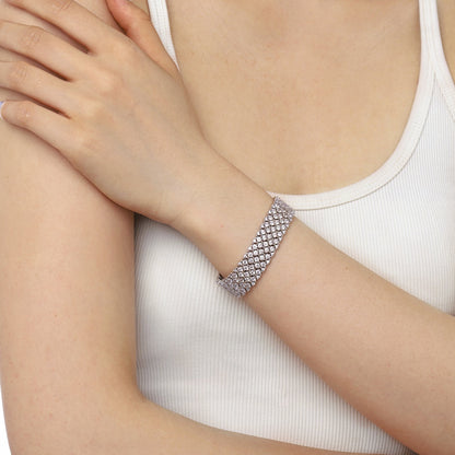 [Kincade Jewelrys] Bracelet de fête élégant et orné de coupe ronde