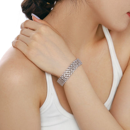 [Kincade Jewelrys] Bracelet de fête élégant et orné de coupe ronde