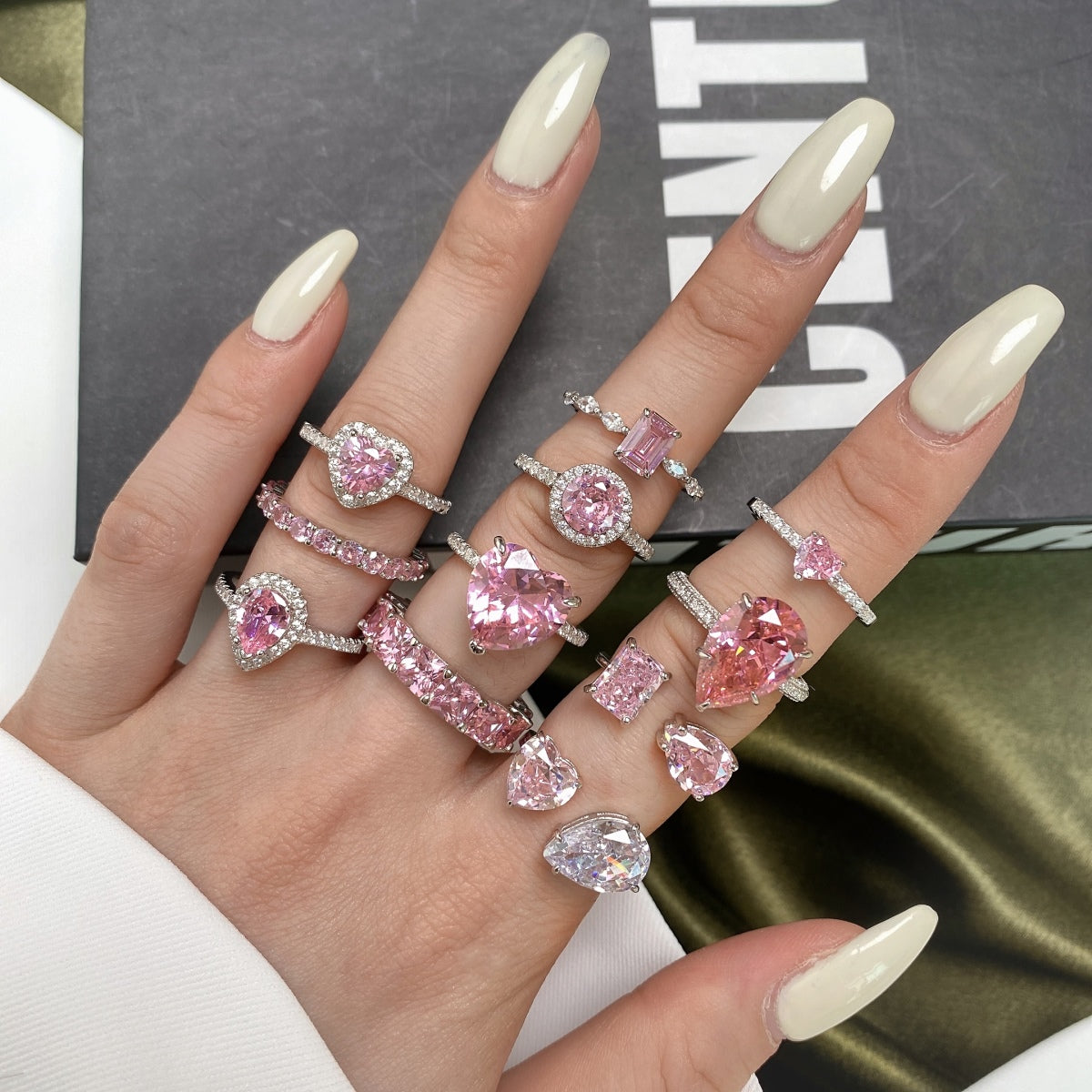 [Kincade Jewelrys] Bague d'amour en forme de cœur de 0,5 carat, charmante et éternelle