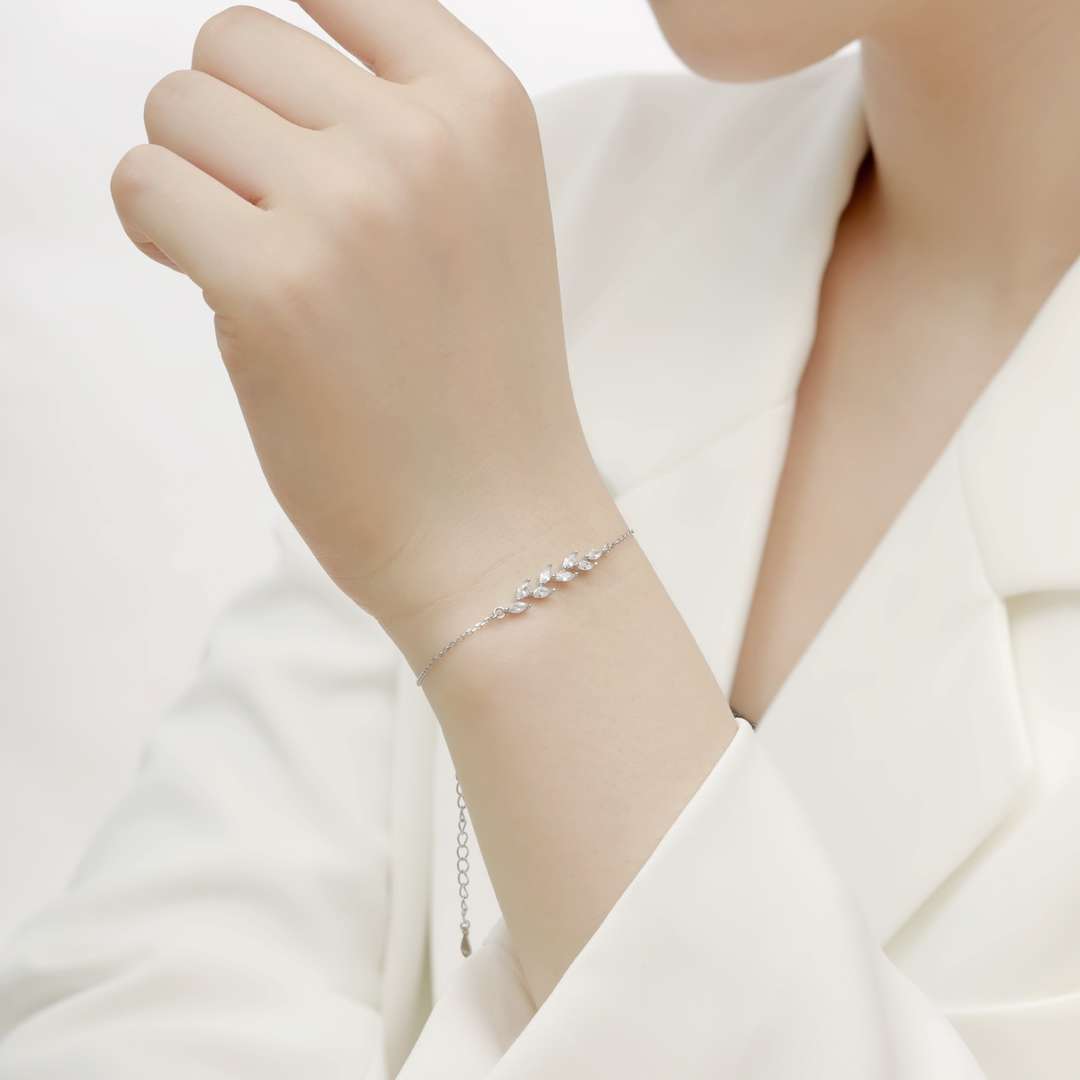 [Kincade Jewelrys] Bracelet élégant en forme de feuilles de blé