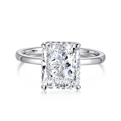 [Kincade Jewelry] Bague de banquet ornée de 4,0 carats, taille radiand enchanteresse