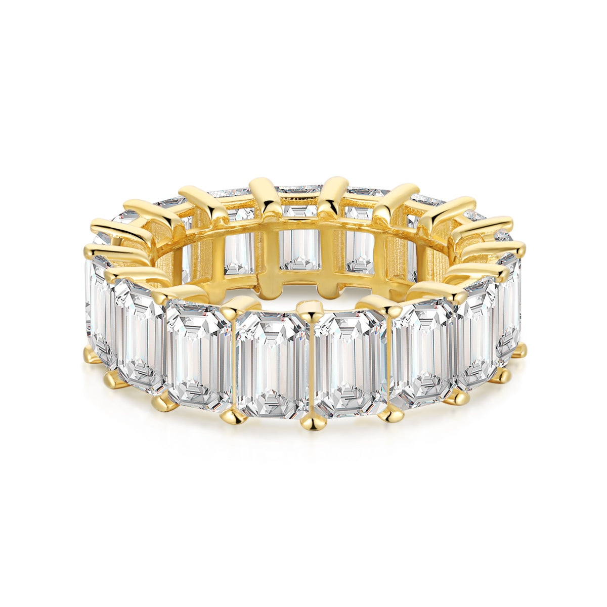 [Kincade Jewelry] Bague tennis élégante taille émeraude de 0,75 carat