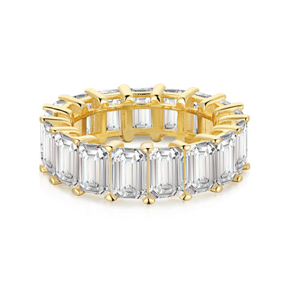 [Kincade Jewelry] Bague tennis élégante taille émeraude de 0,75 carat