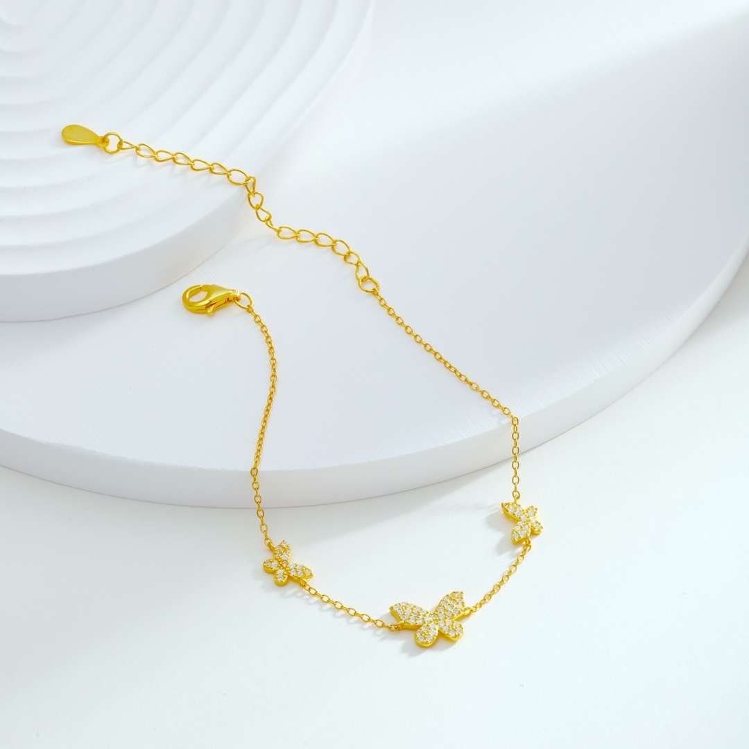 [Kincade Jewelrys] Bracelet délicat avec pendentif papillon