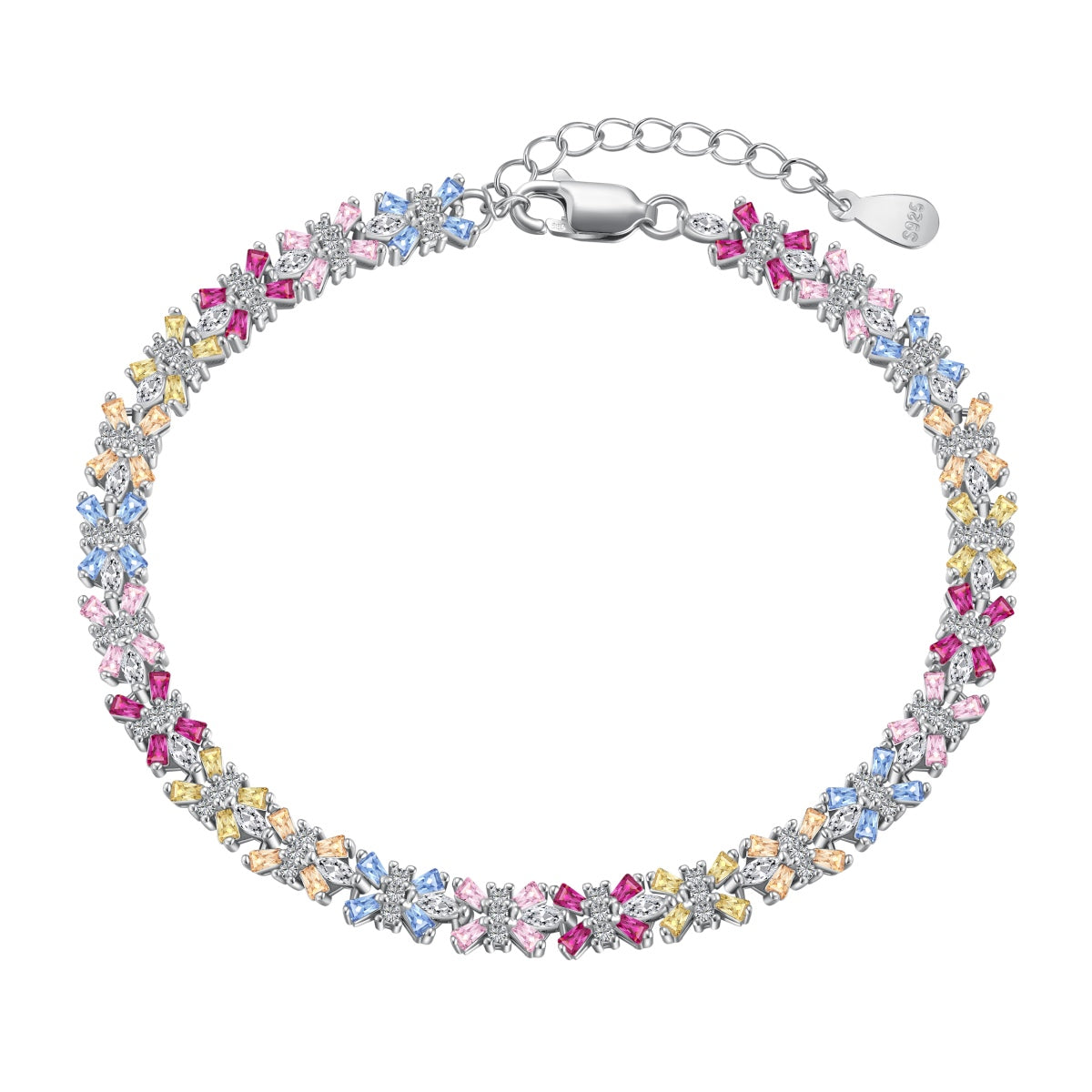 [Kincade Jewelrys] Bracelet de fête taille émeraude aux couleurs éclatantes