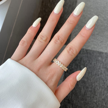[Bijoux Kincade] Bague tennis ovale ornée