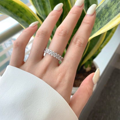 [Bijoux Kincade] Bague tennis ovale ornée