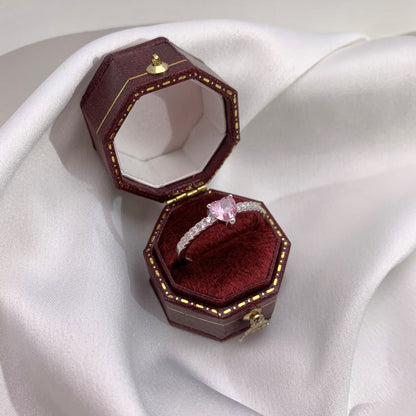 [Kincade Jewelrys] Bague d'amour en forme de cœur de 0,5 carat, charmante et éternelle