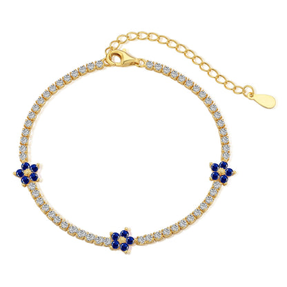 [Kincade Jewelrys] Bracelet tennis en forme de fleur scintillante