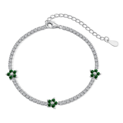 [Kincade Jewelrys] Bracelet tennis en forme de fleur scintillante