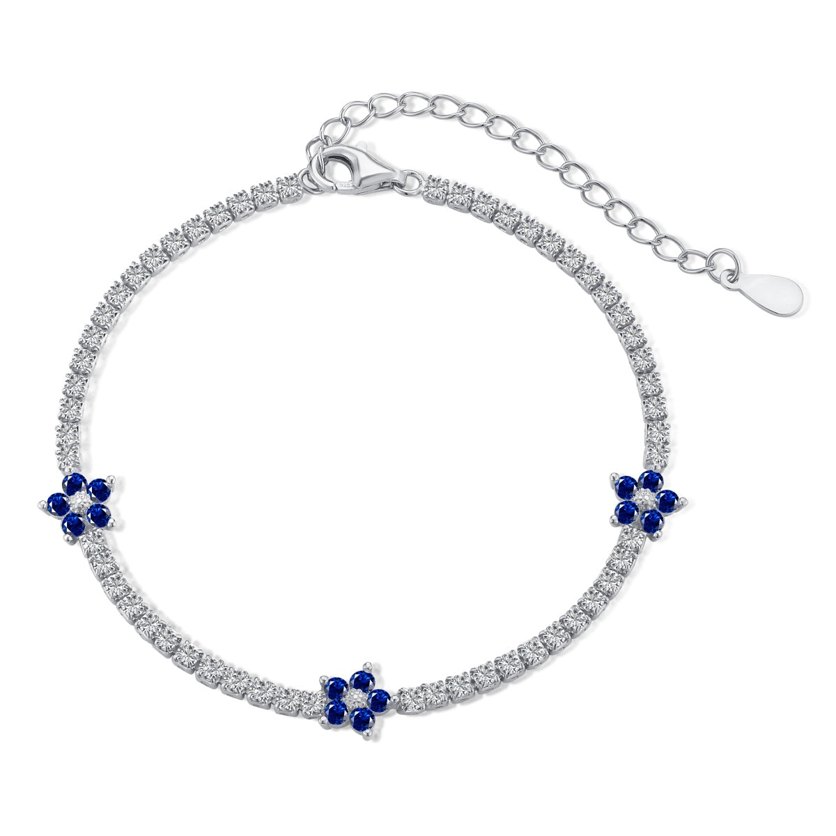 [Kincade Jewelrys] Bracelet tennis en forme de fleur scintillante