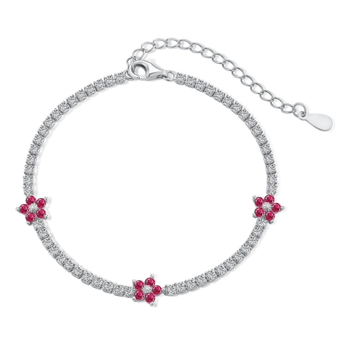 [Kincade Jewelrys] Bracelet tennis en forme de fleur scintillante