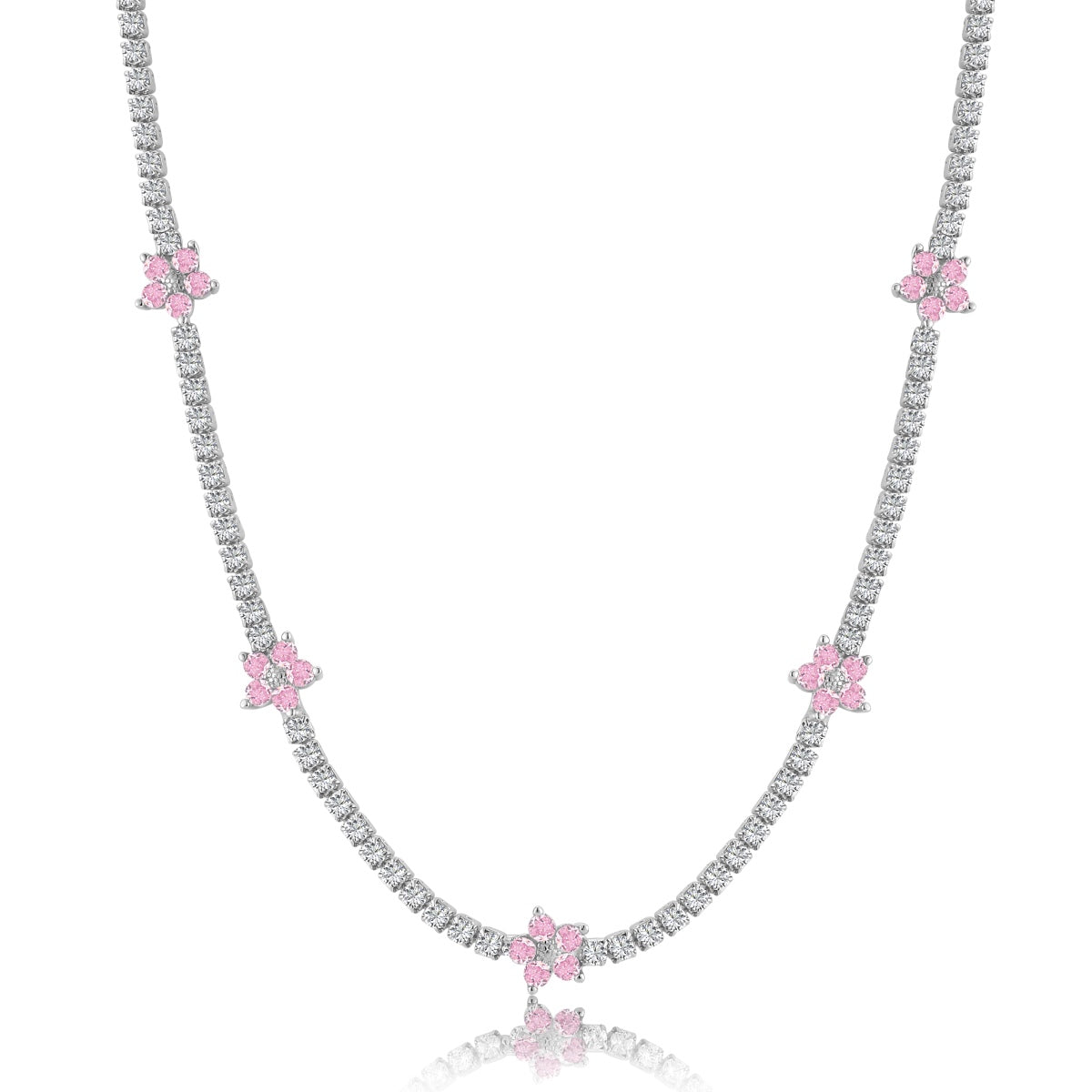 [Kincade Jewelrys] Collier tennis luxueux à fleurs colorées