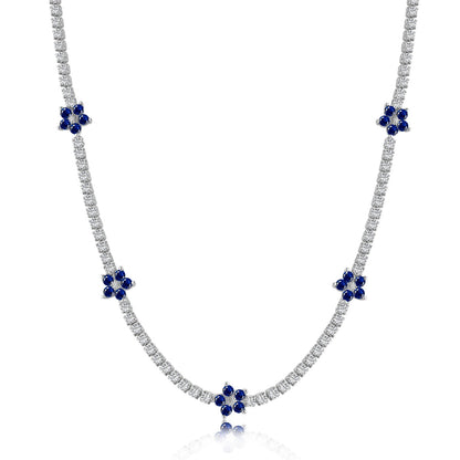 [Kincade Jewelrys] Collier tennis luxueux à fleurs colorées