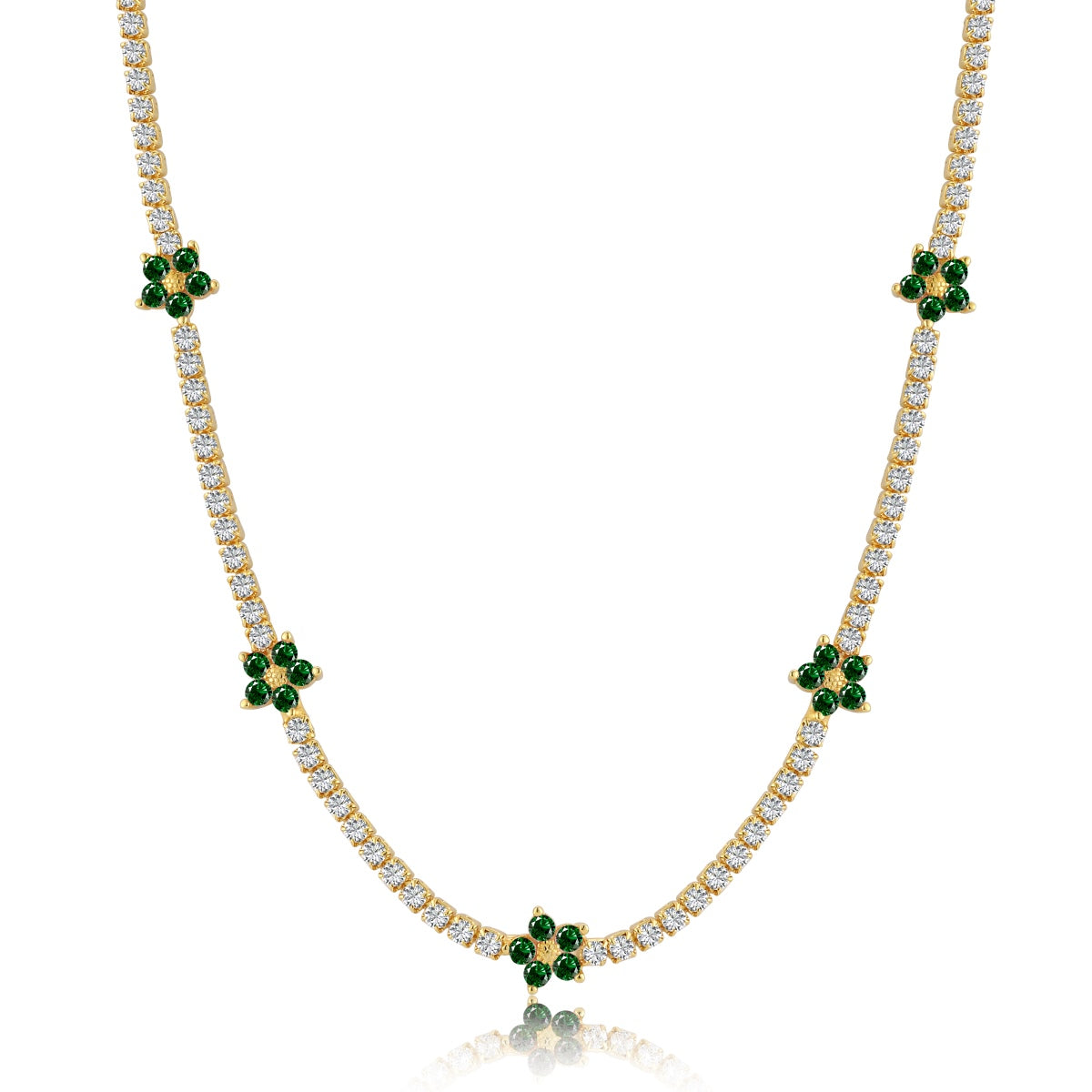 [Kincade Jewelrys] Collier tennis luxueux à fleurs colorées