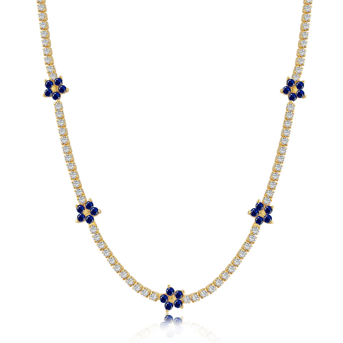 [Kincade Jewelrys] Collier tennis luxueux à fleurs colorées