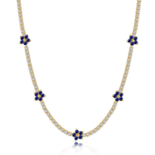 [Kincade Jewelrys] Lujoso collar de tenis con flores de colores
