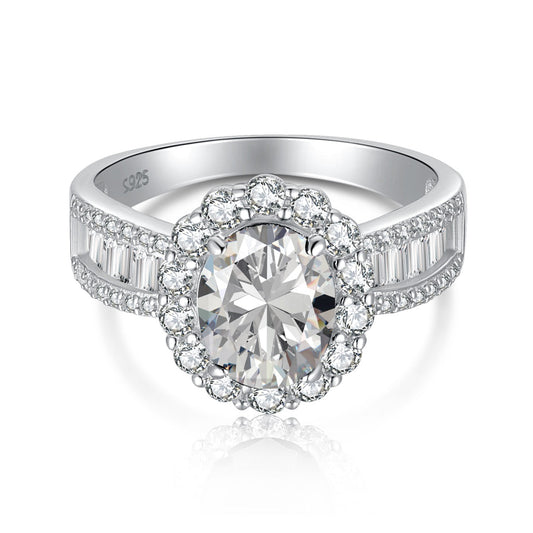 [Kincade Jewelry] Bague de banquet éblouissante et charmante de 1,5 carat à taille ovale