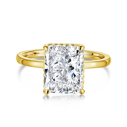 [Kincade Jewelry] Bague de banquet ornée de 4,0 carats, taille radiand enchanteresse
