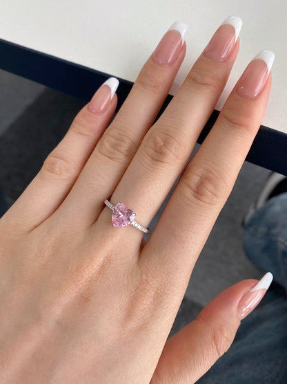 [Kincade Jewelrys]2.0 Carat Dazzling Lustrous Heart Cut Lover Ring
