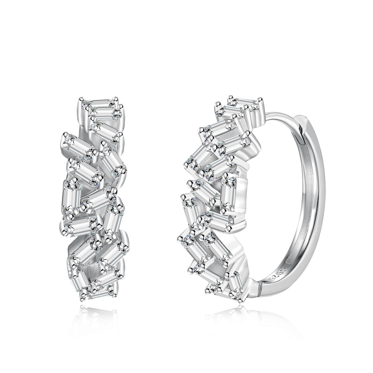 [Kincade Jewelry] Boucles d'oreilles éblouissantes et colorées en émeraude taille quotidienne