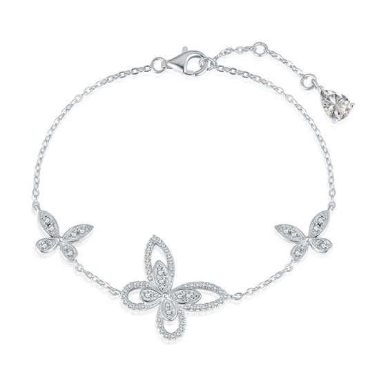 [Joyas Kincade]Pulsera delicada con colgante de mariposa