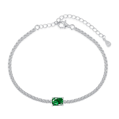 [Kincade Jewelry] Bracelet de banquet unique taille émeraude de 1,0 carat