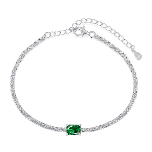 [Kincade Jewelry] Bracelet de banquet unique taille émeraude de 1,0 carat