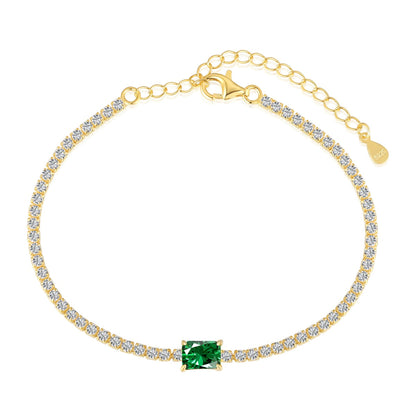 [Kincade Jewelry] Bracelet de banquet unique taille émeraude de 1,0 carat