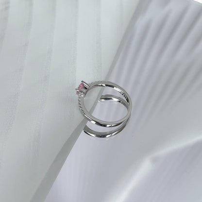 [Kincade Jewelrys] Bague d'amour en forme de cœur de 0,5 carat, charmante et éternelle