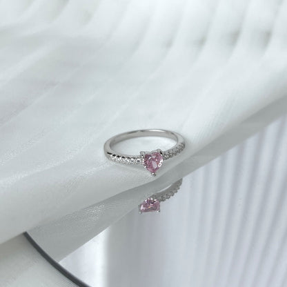 [Kincade Jewelrys] Bague d'amour en forme de cœur de 0,5 carat, charmante et éternelle